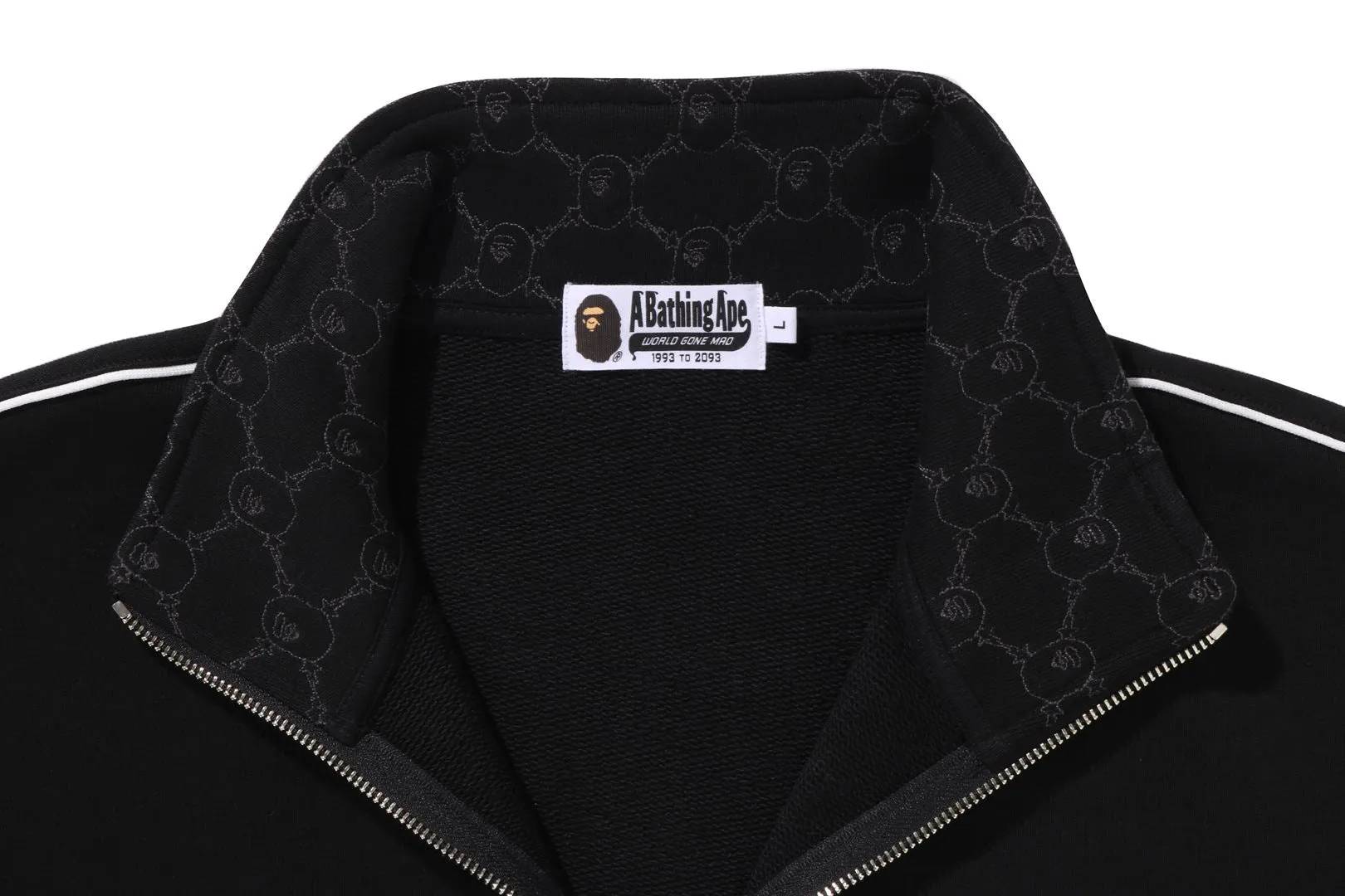 COLLEGE MONOGRAM LOGO HALF ZIP RELAX FIT CREWNECK SWEATSHIRT sold by Bape product image thumbnail 4