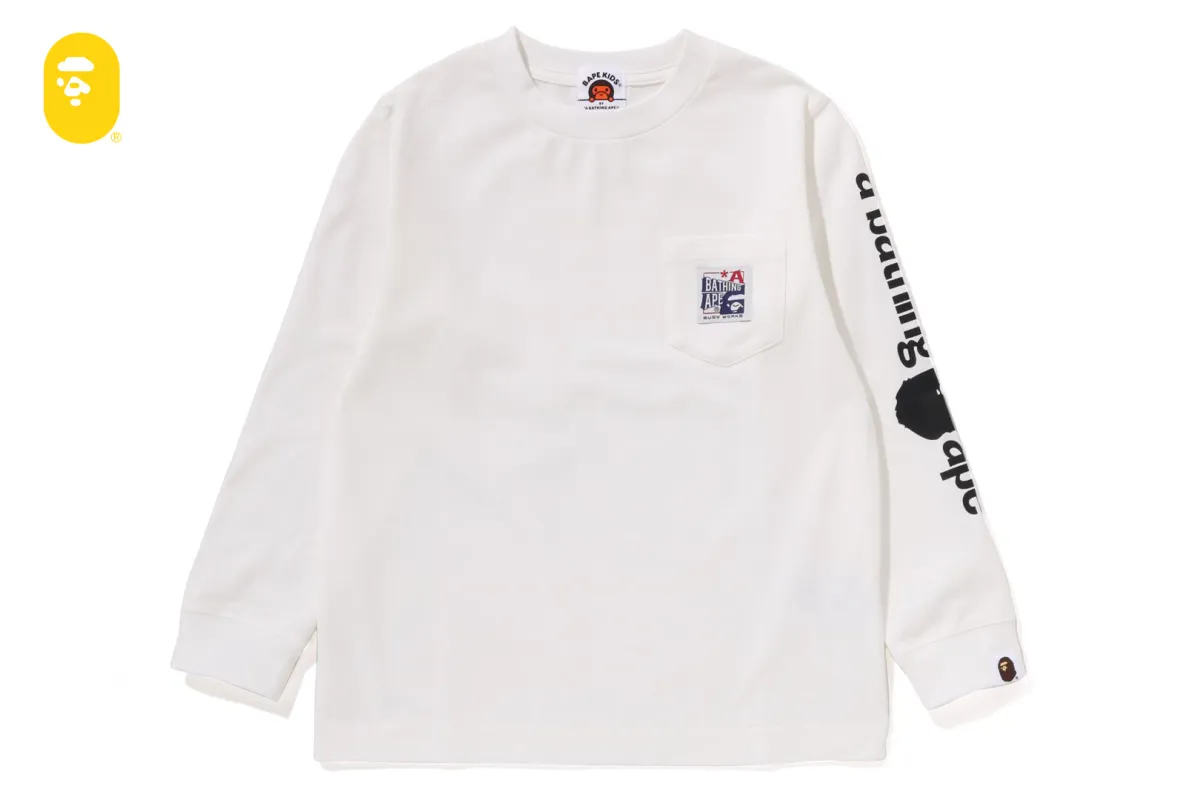 BUSY WORKS POCKET LS TEE sold by Bape