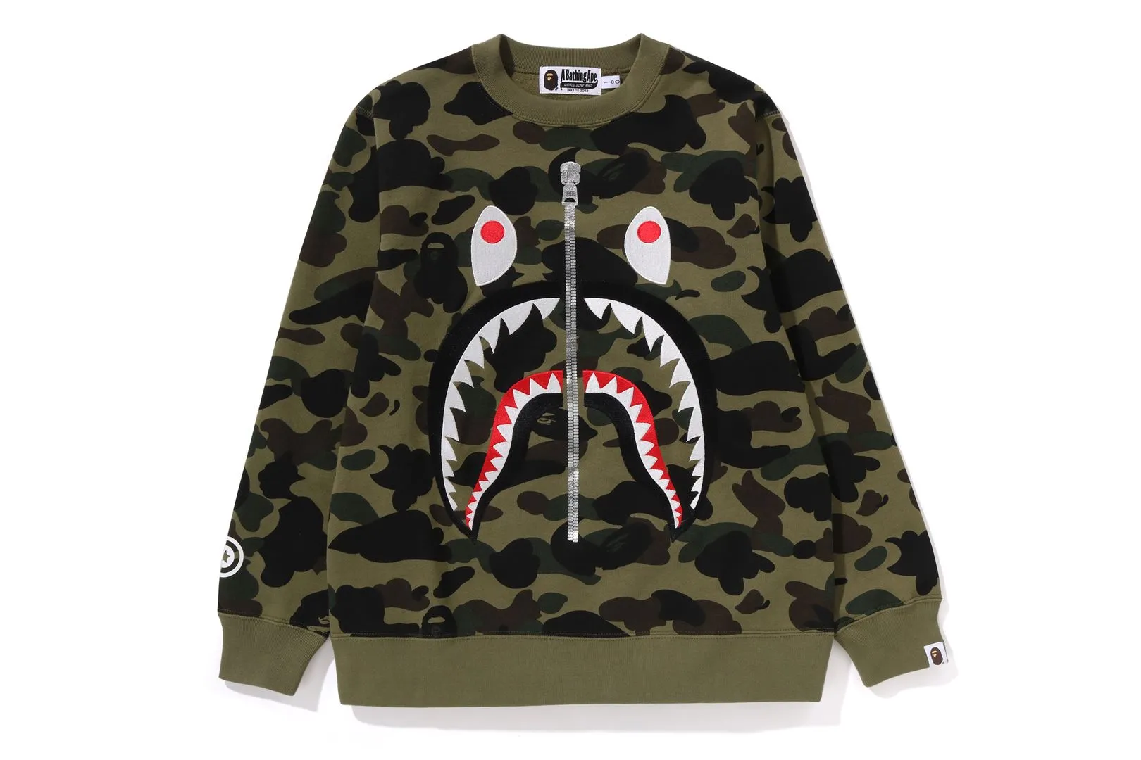 1ST CAMO SHARK CREWNECK SWEATSHIRT sold by Bape