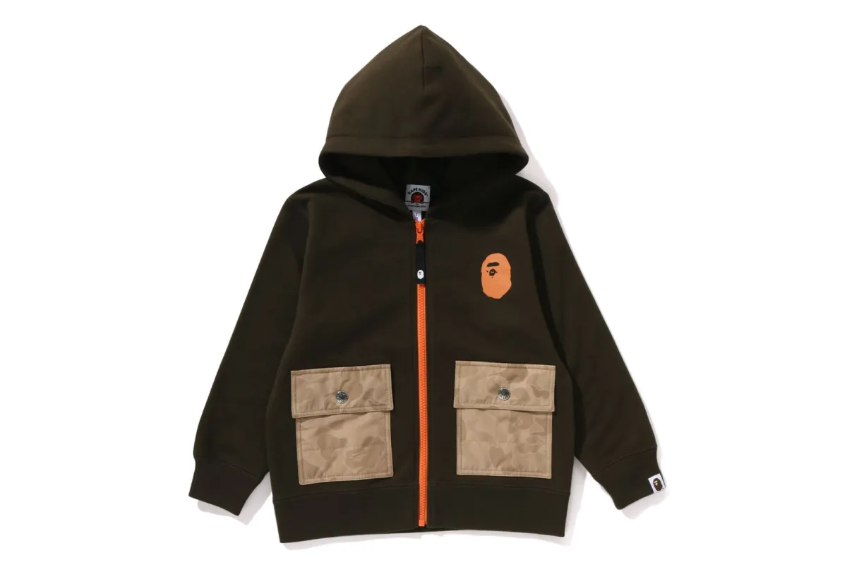 ☆BAPE☆ PONR 1ST CAMO 2ND SHARK FULL ZIP HOODIE 1ST CAMO JACQUARD SHARK RELAXED FIT FULL ZIP HOODIE MENS