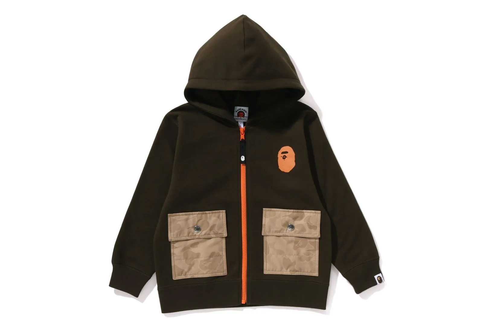 SOLID CAMO BACK PRINT ZIP HOODIE sold by Bape