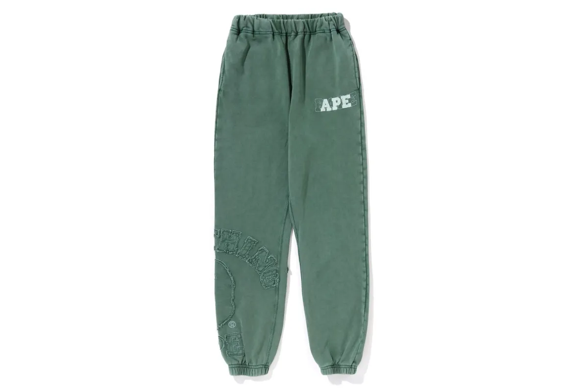 VINTAGE WASHED COLLEGE PATCH  SWEATPANTS sold by Bape