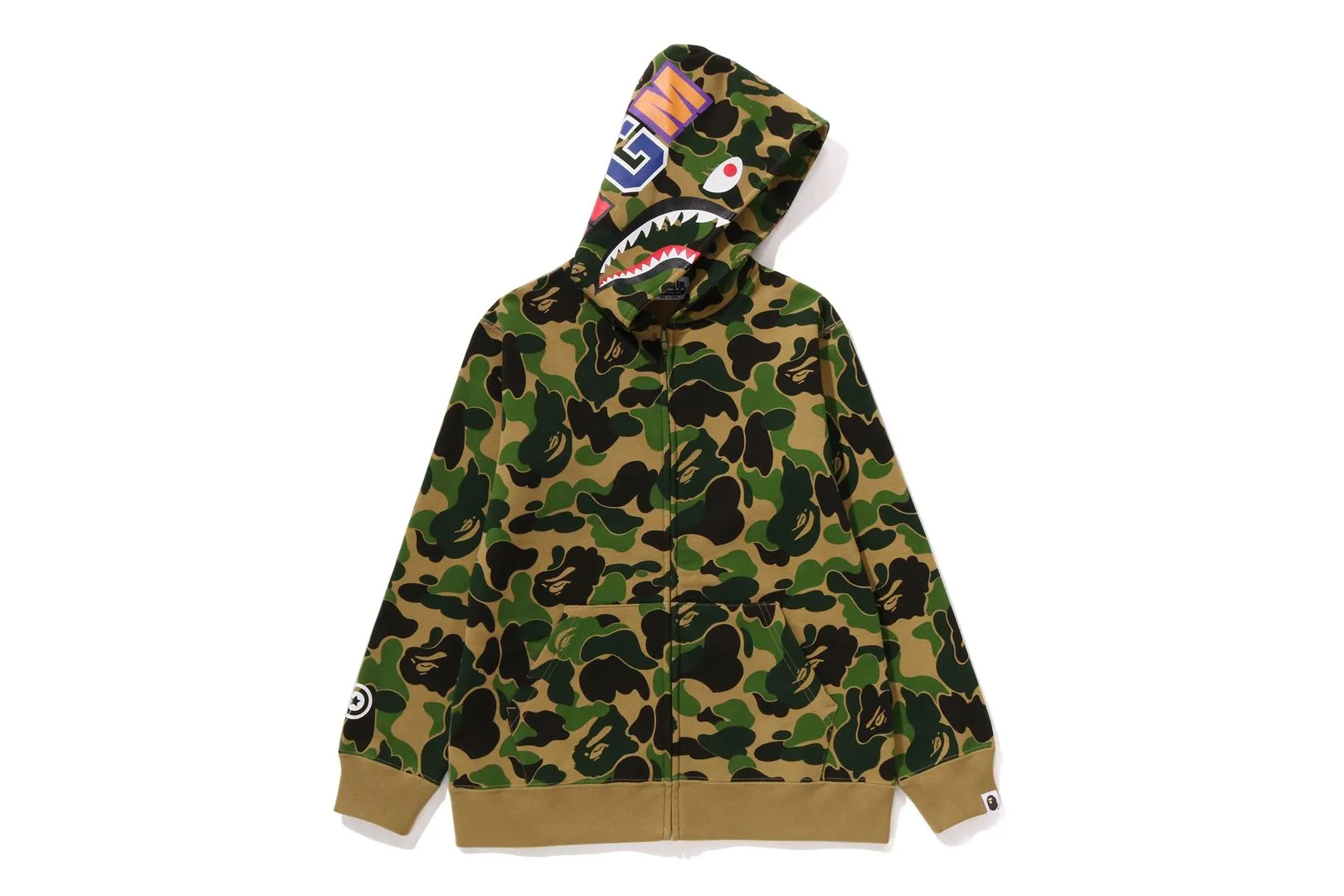 ABC CAMO SHARK ZIP HOODIE sold by Bape product image thumbnail 4