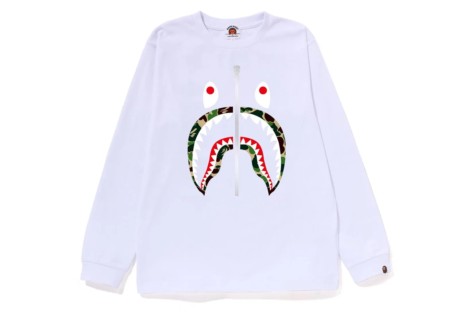 ABC CAMO SHARK LS TEE sold by Bape