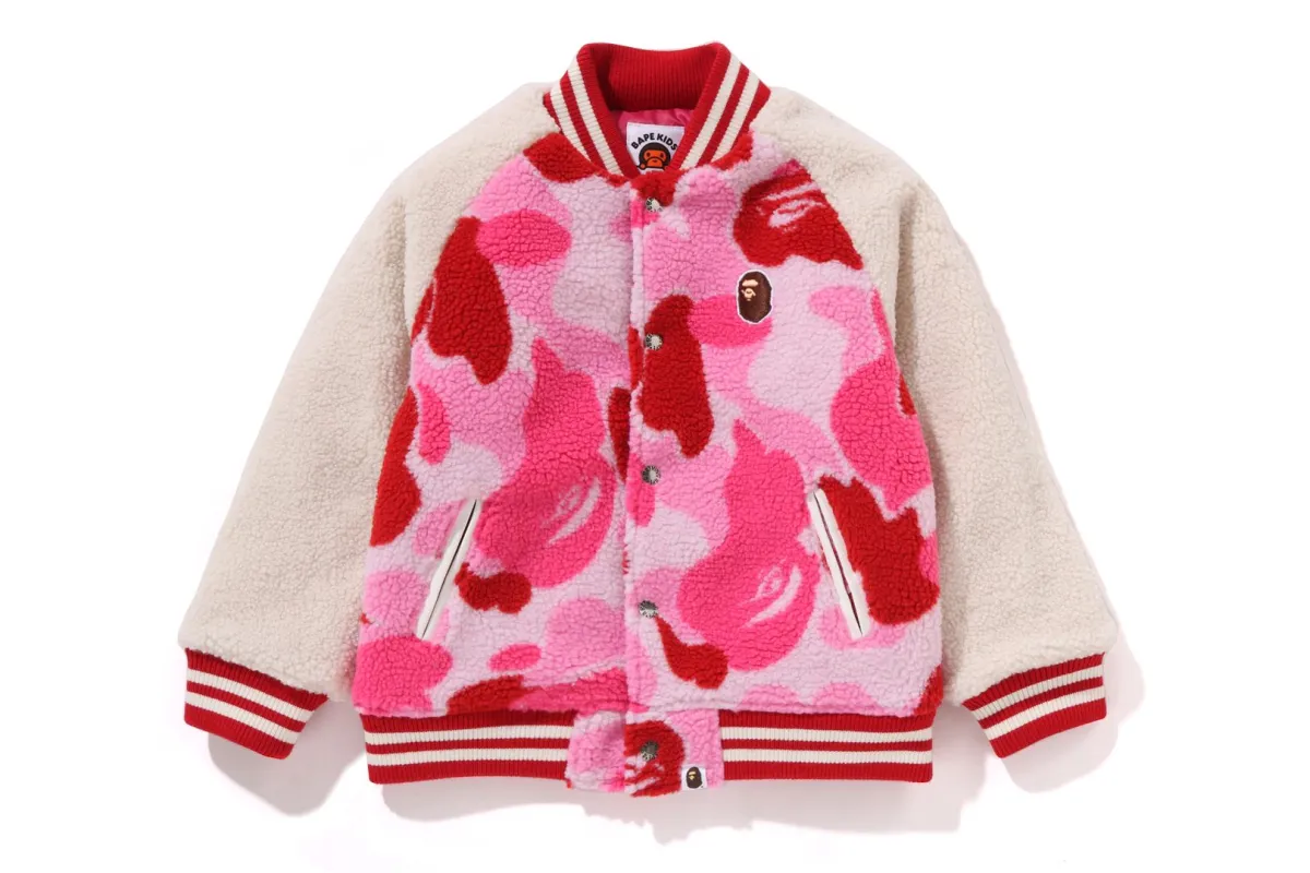 ABC CAMO BOA VARSITY JACKET sold by Bape