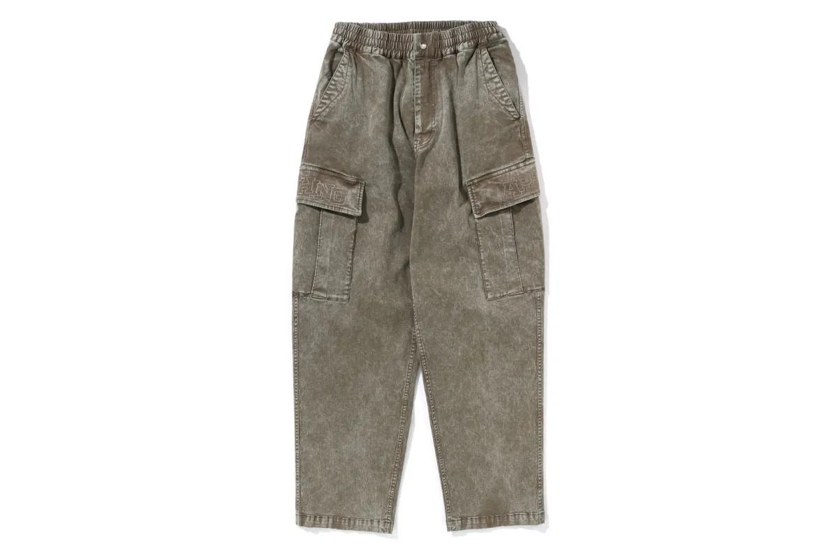 GARMENT DYE LOOSE FIT 6POCKET PANTS made by Bape