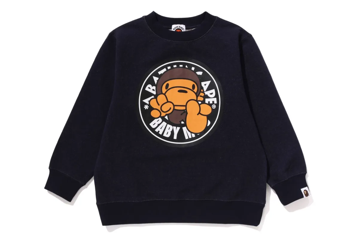 MILO BUSY WORKS CREWNECK SWEATSHIRT sold by Bape