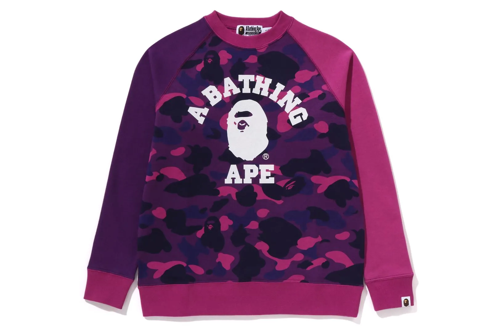 COLOR CAMO COLLEGE CREWNECK SWEATSHIRT sold by Bape product image thumbnail 4
