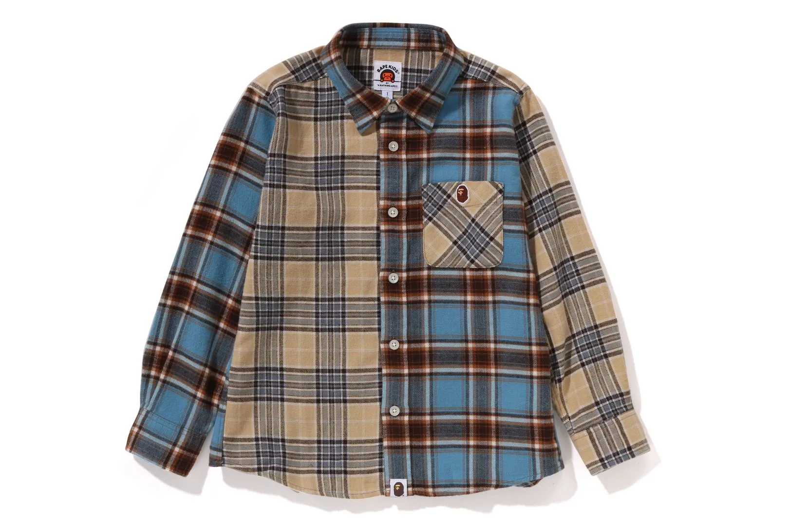 MULTI CHECK FLANNEL SHIRT sold by Bape