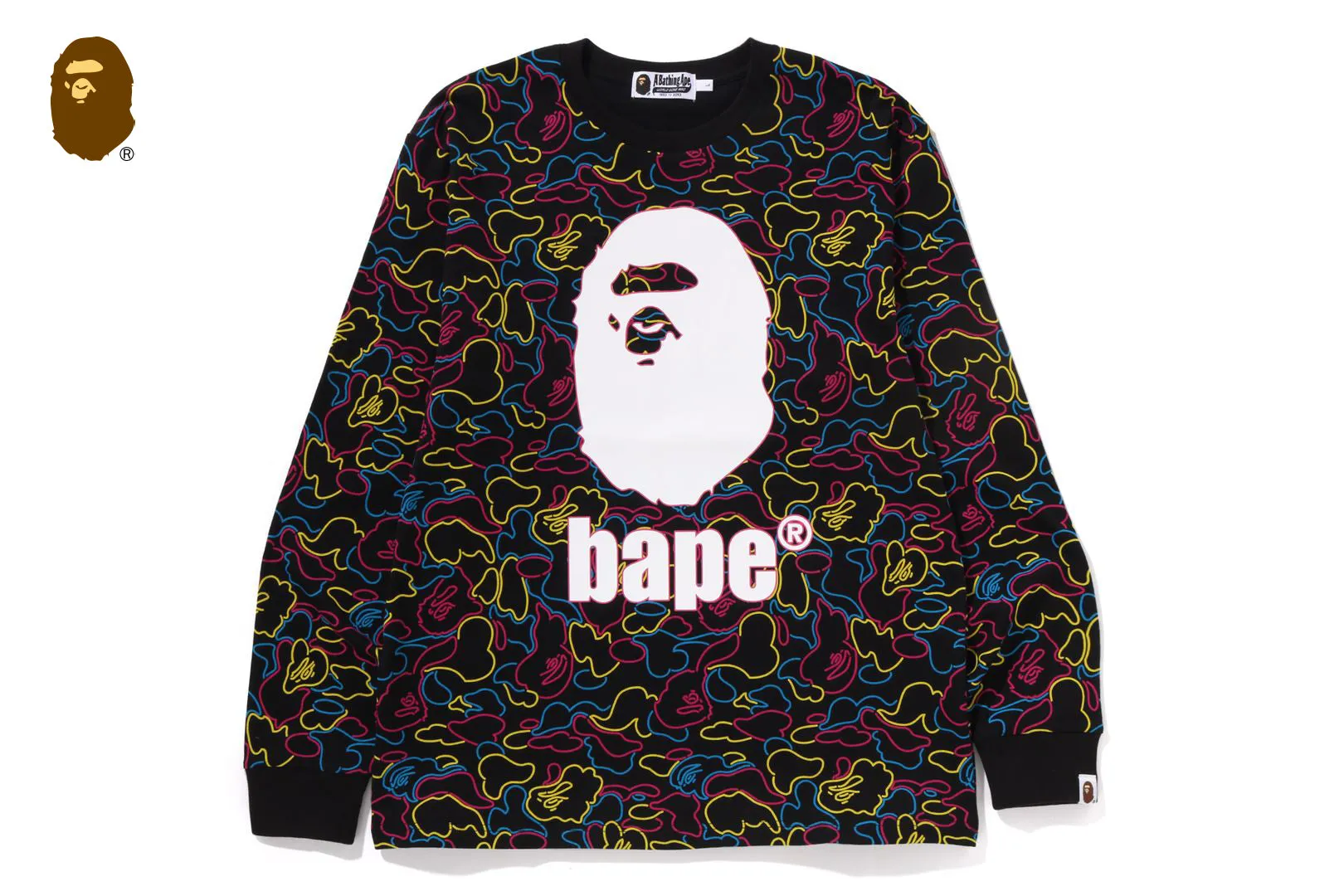 NEON CAMO LS TEE sold by Bape