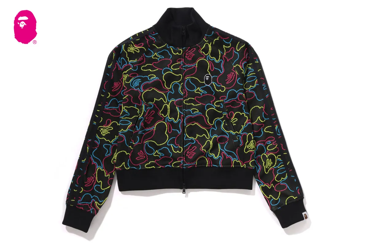 NEON CAMO JACQUARD TRACK JACKET sold by Bape
