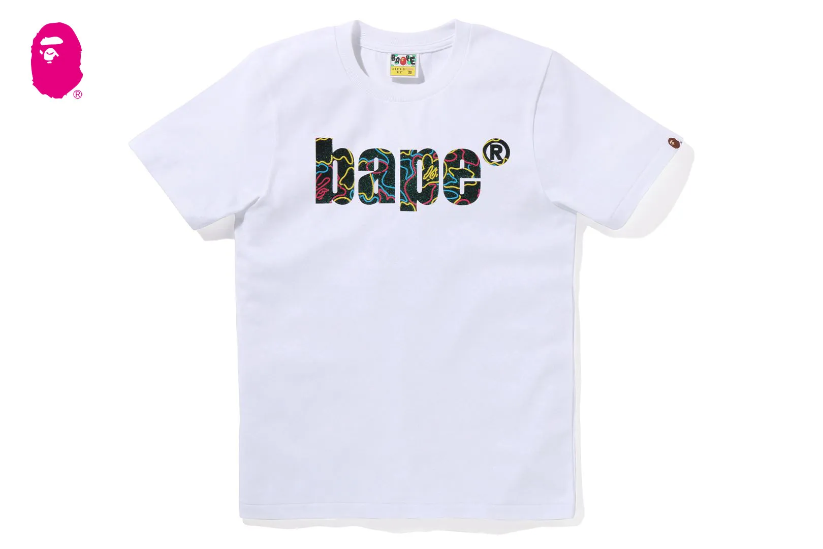 NEON CAMO BAPE LOGO TEE sold by Bape