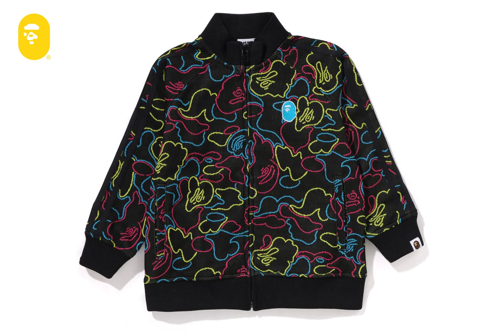 NEON CAMO JACQUARD TRACK JACKET sold by Bape