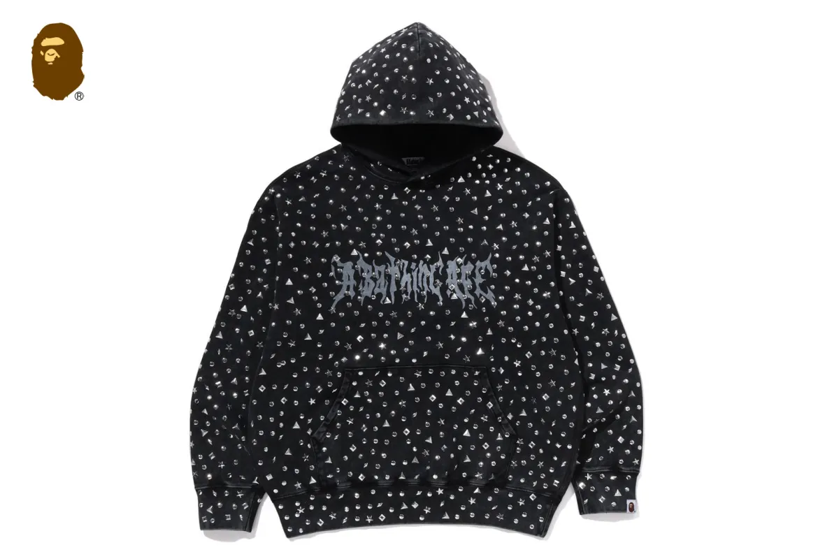 STUDDED LOGO RELAXED FIT PULLOVER HOODIE sold by Bape