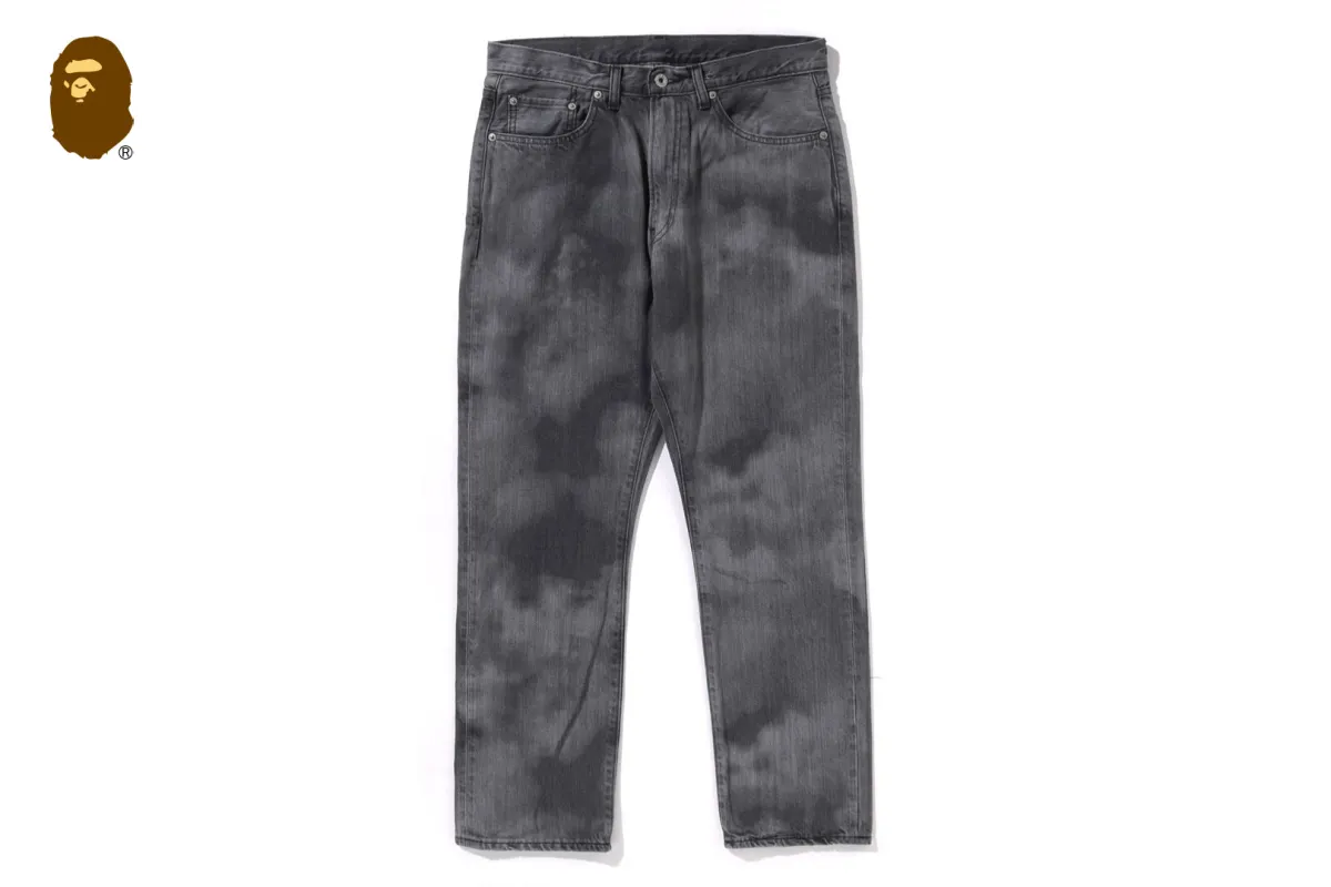 HIGH TONE BLEACH REGULAR FIT DENIM PANTS sold by Bape