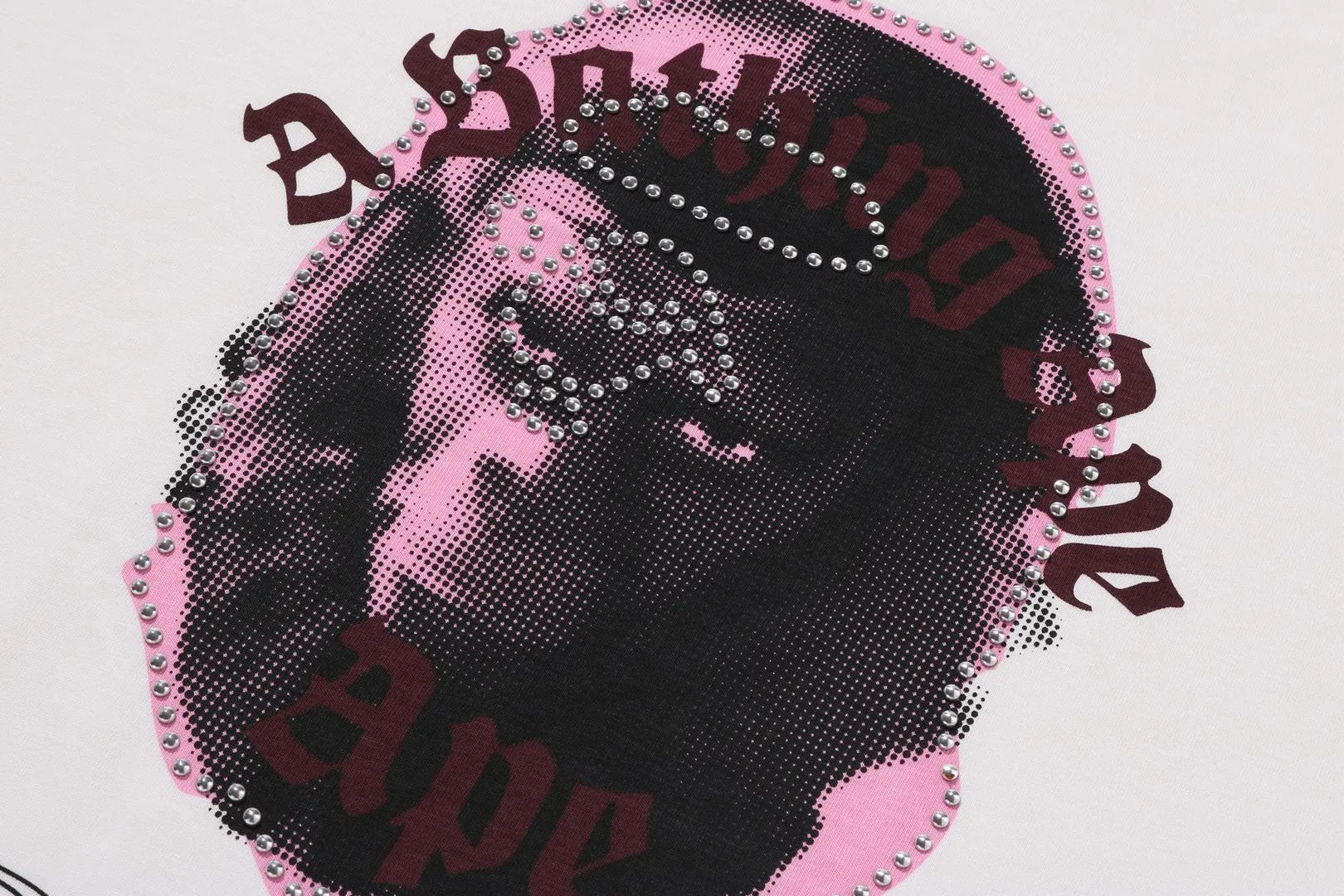 GARMENT DYE RHINESTONE APE HEAD RELAXED FIT TEE sold by Bape product image thumbnail 3