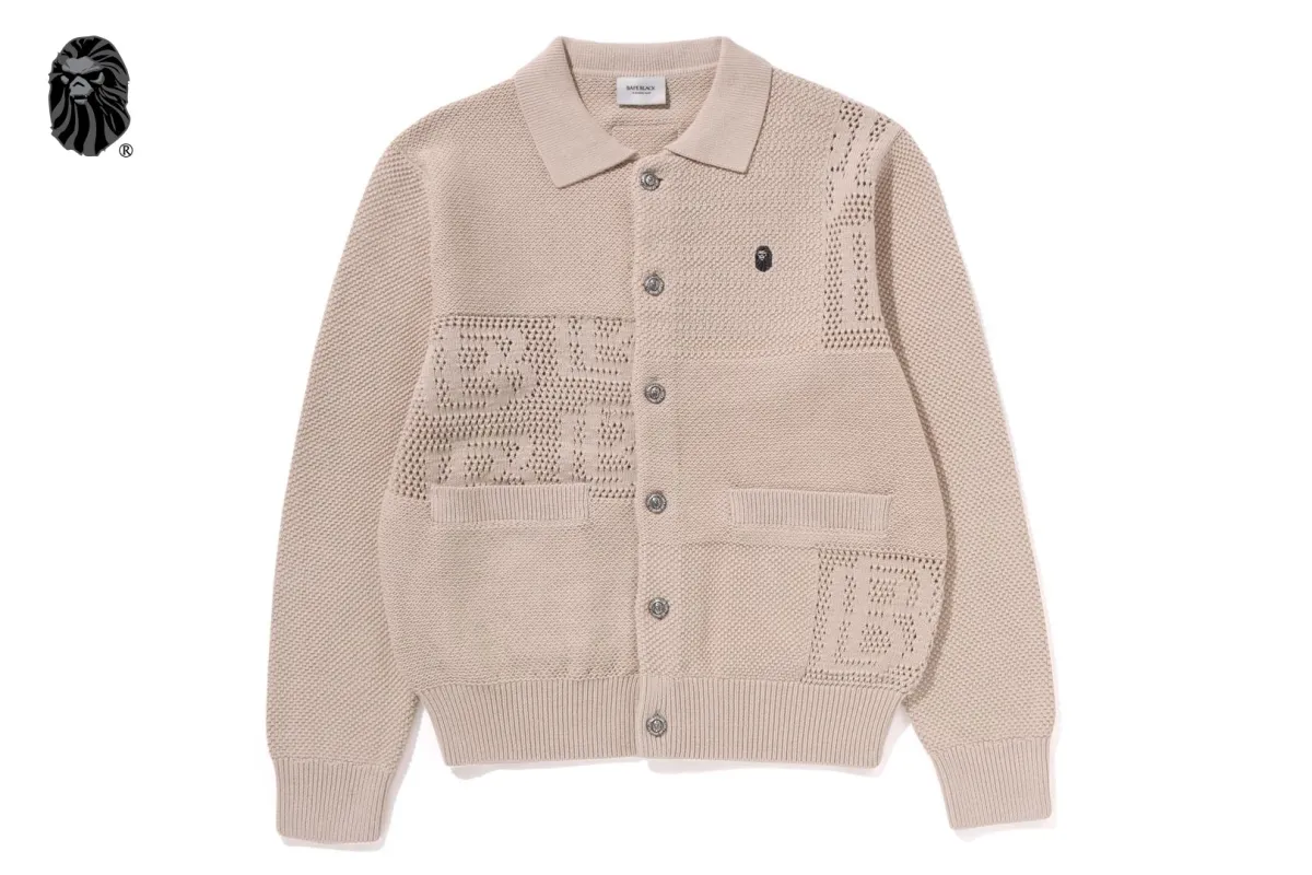 BAPE BLACK CROCHET CARDIGAN sold by Bape