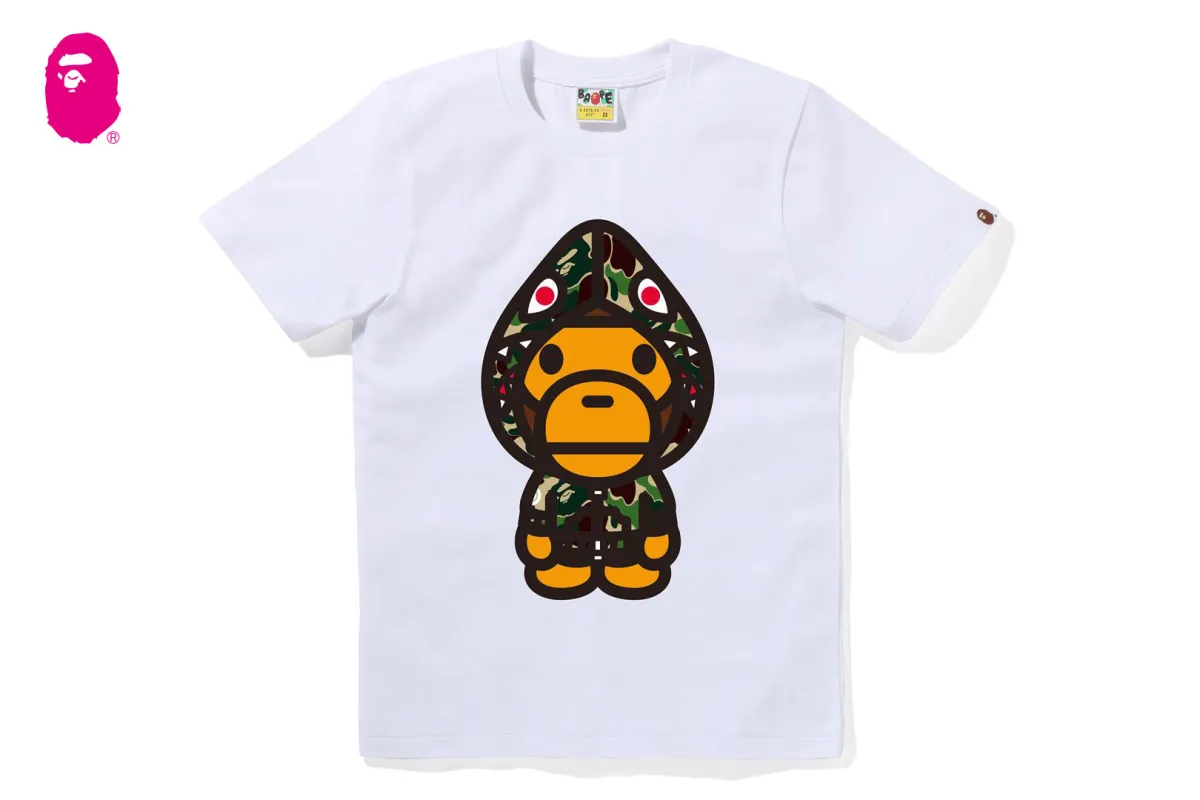 ABC CAMO SHARK HOODIE MILO TEE sold by Bape