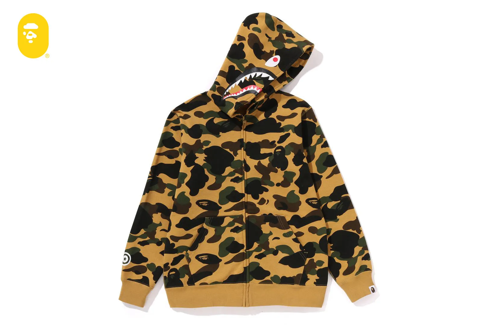 1ST CAMO PATCH PRINT SHARK ZIP HOODIE sold by Bape product image thumbnail 5