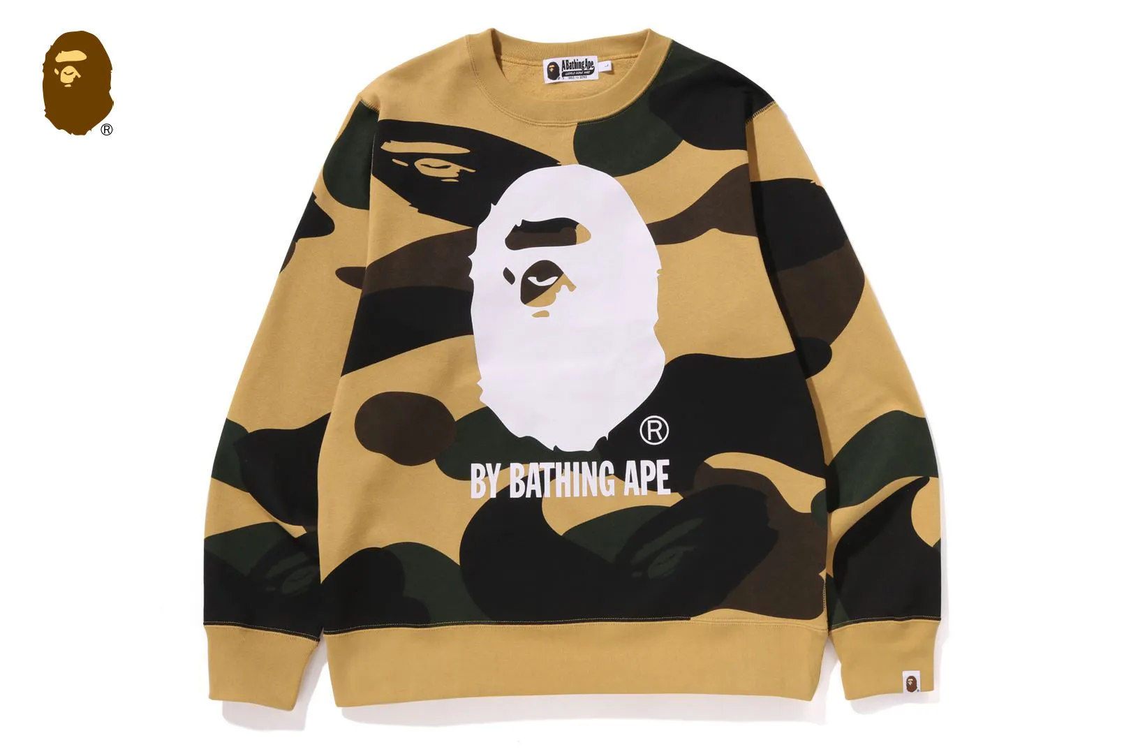 GIANT 1ST CAMO BY BATHING APE CREWNECK SWEATSHIRT sold by Bape