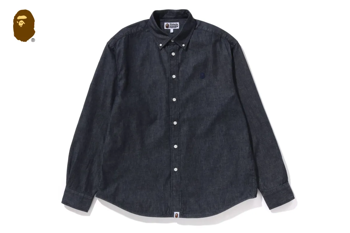 ONE POINT LIGHT WEIGHT DENIM LS SHIRT sold by Bape