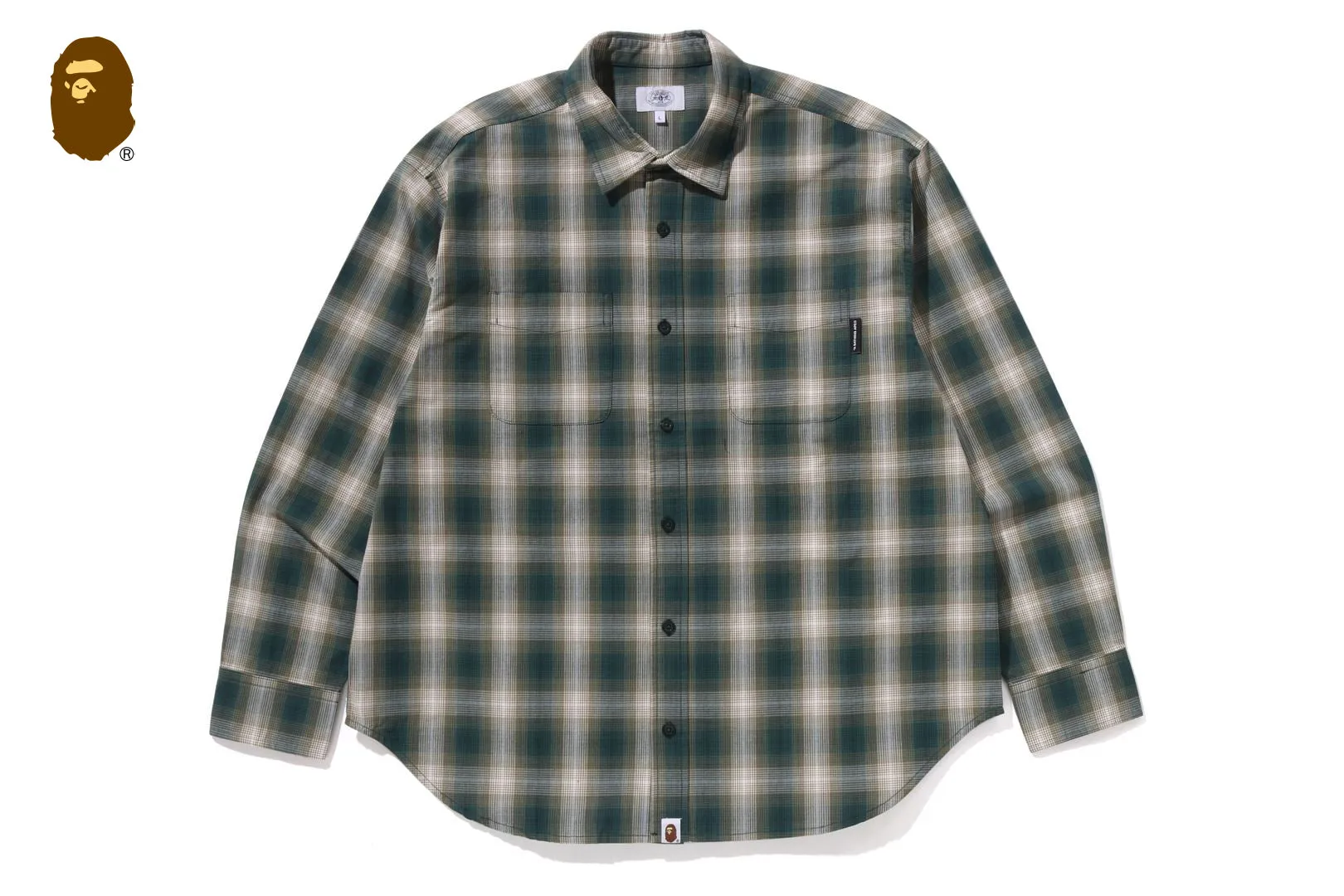 OMBRE CHECK COLLEGE RELAXED FIT SHIRT sold by Bape product image thumbnail 5