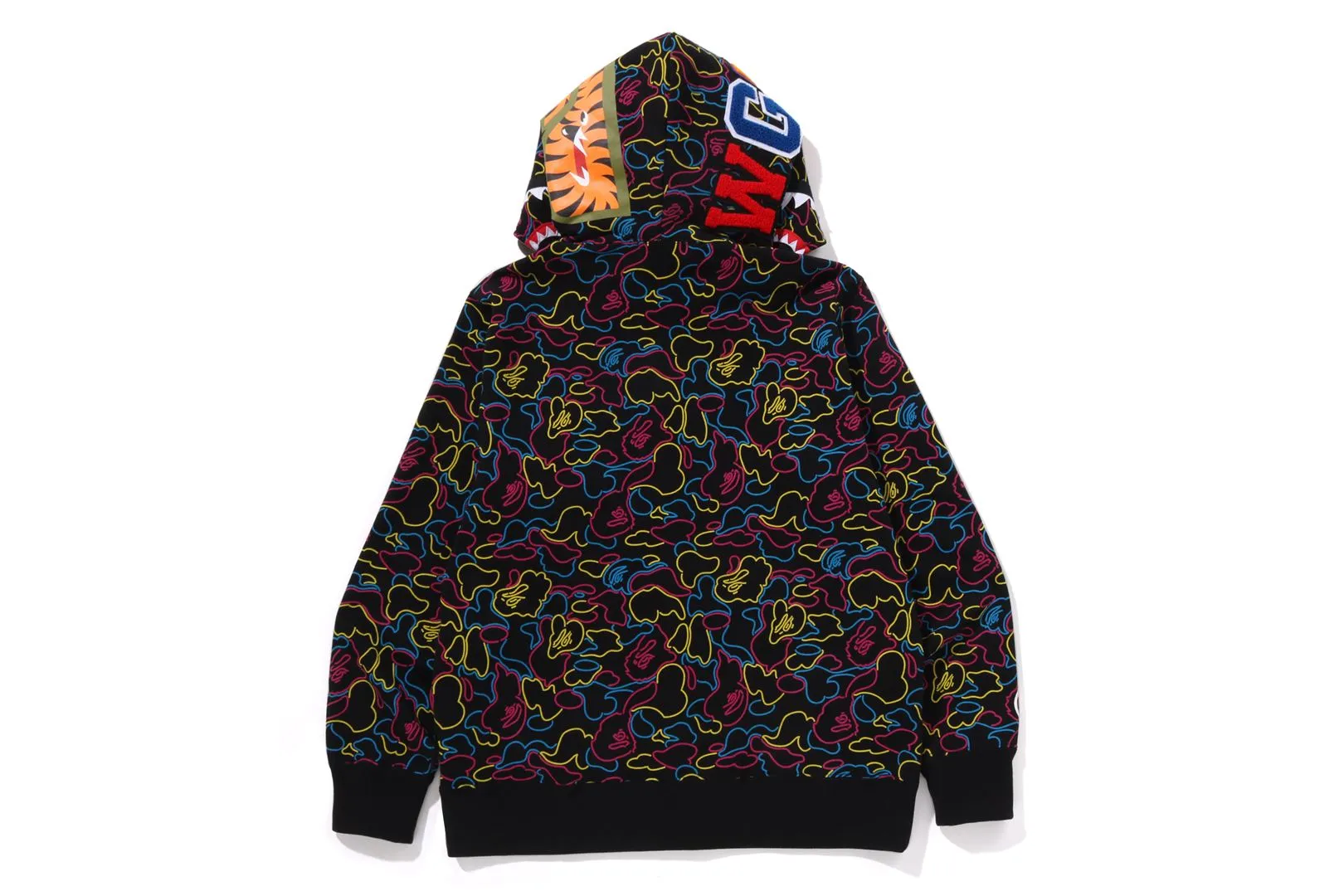 NEON CAMO SHARK FULL ZIP HOODIE sold by Bape product image thumbnail 3