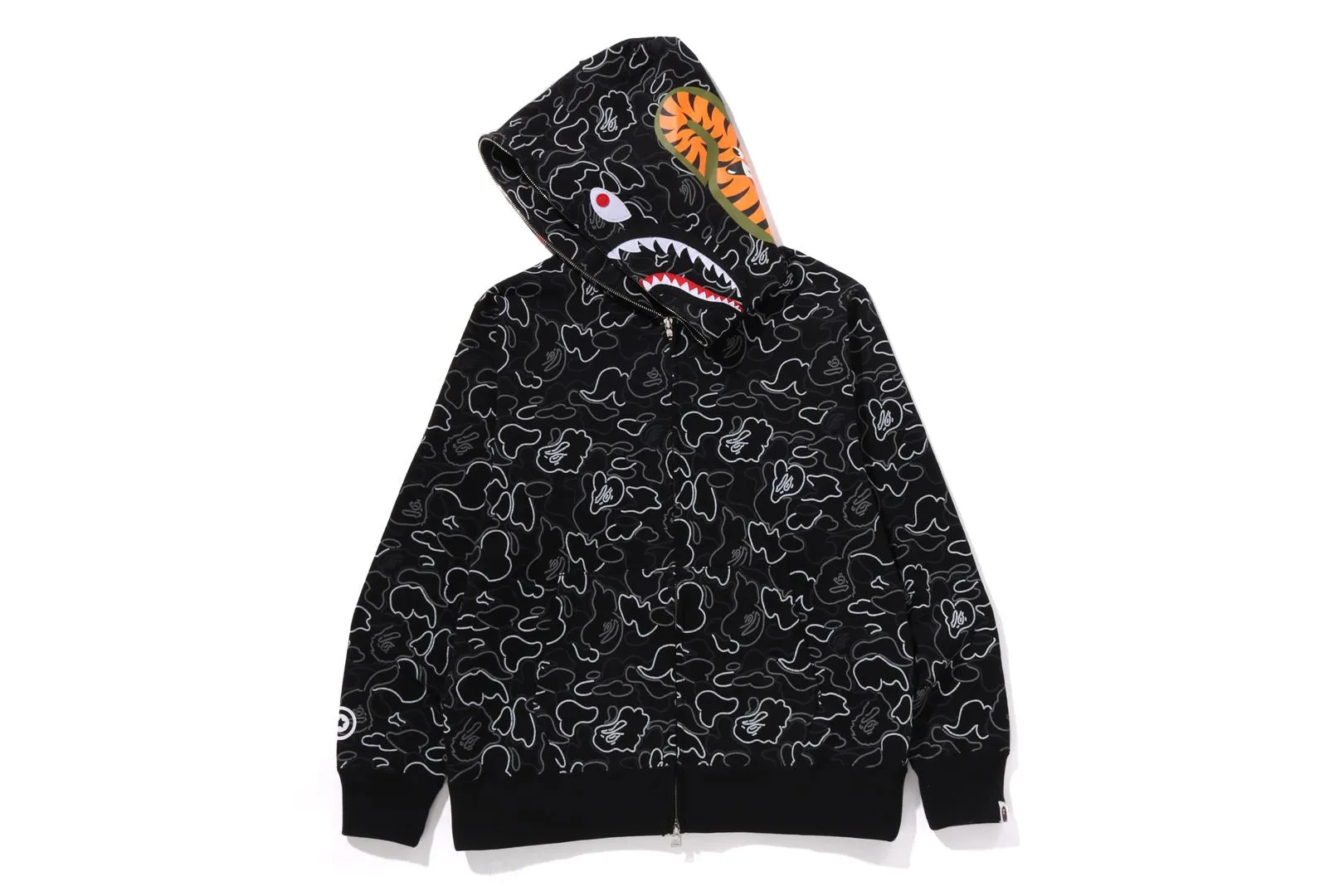 NEON CAMO SHARK FULL ZIP HOODIE sold by Bape product image thumbnail 5