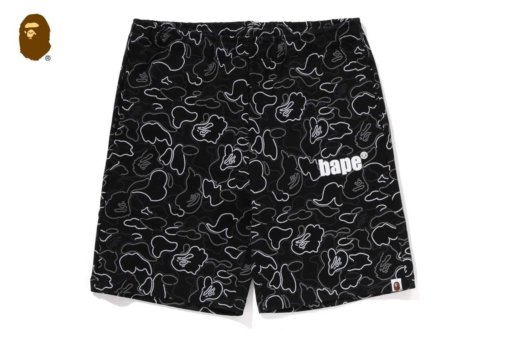 NEON CAMO REGULAR FIT SWEAT SHORTS sold by Bape product image thumbnail 5