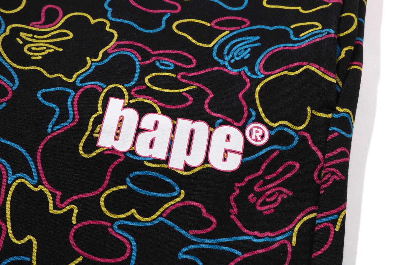 NEON CAMO REGULAR FIT SWEAT SHORTS sold by Bape product image thumbnail 3