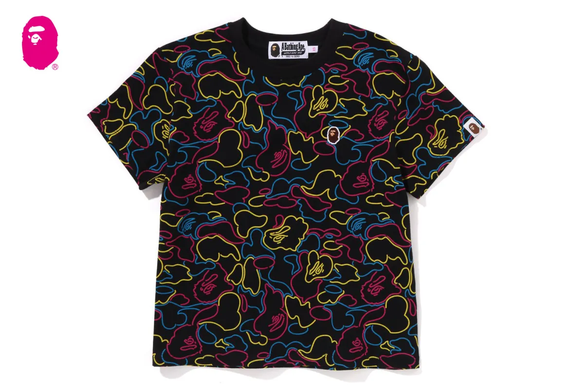 NEON CAMO ONE POINT MINI TEE sold by Bape