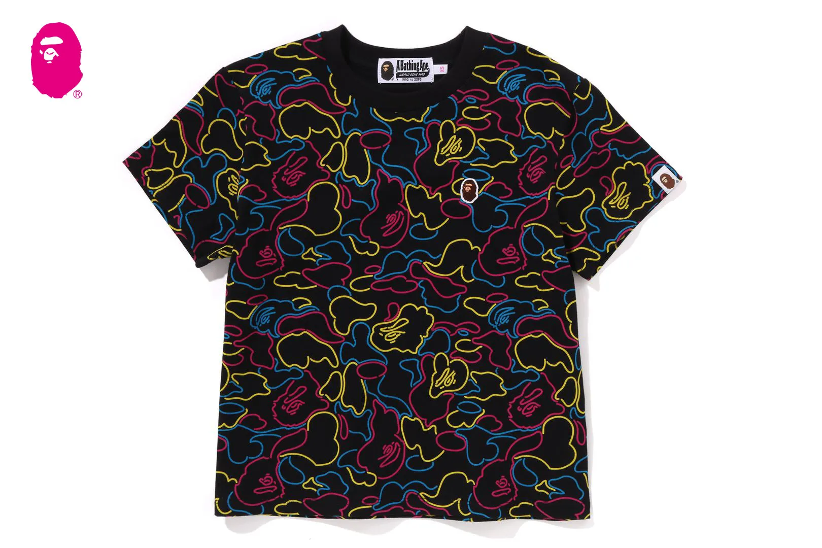NEON CAMO ONE POINT MINI TEE sold by Bape