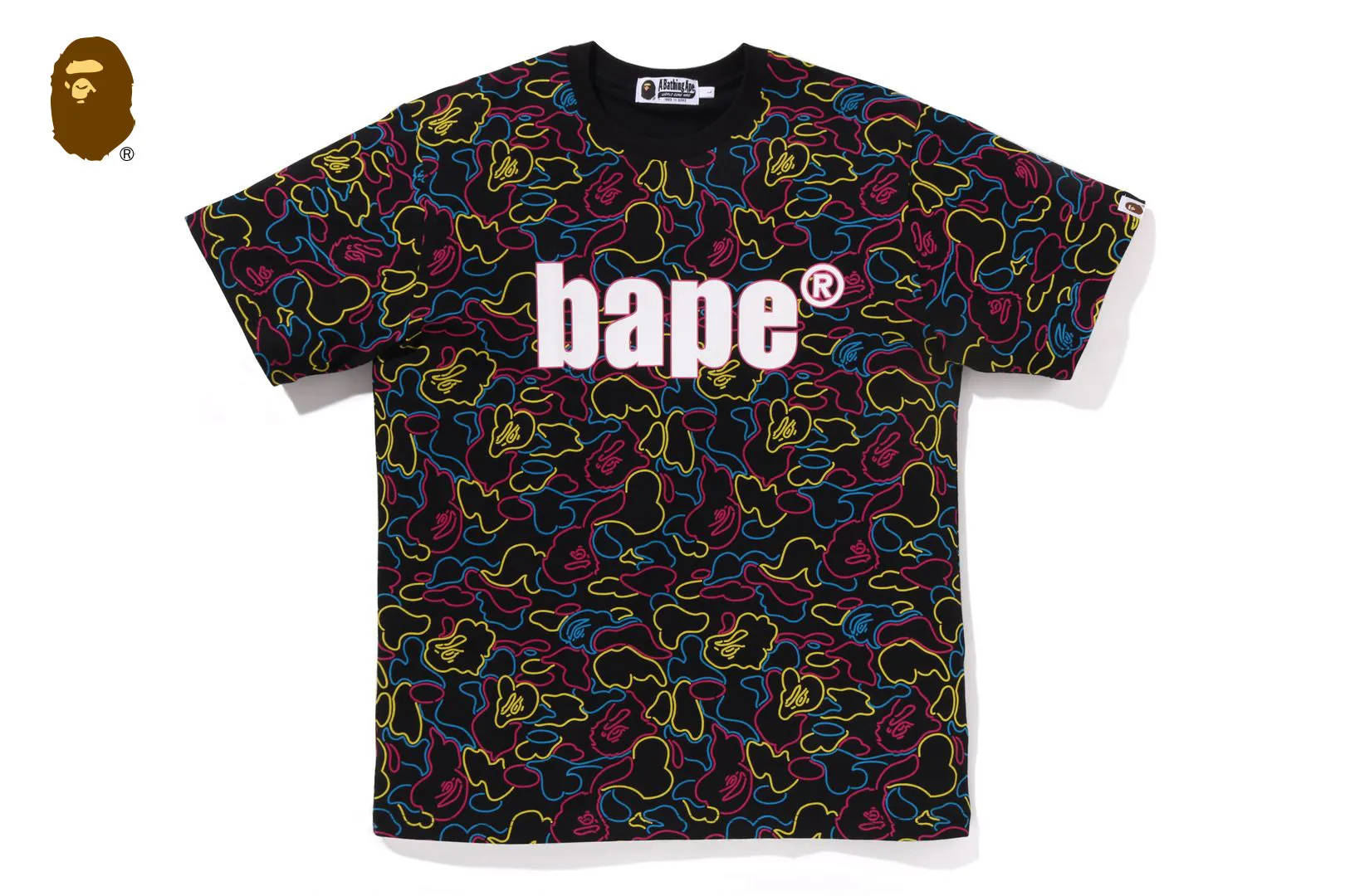 NEON CAMO BAPE TEE sold by Bape
