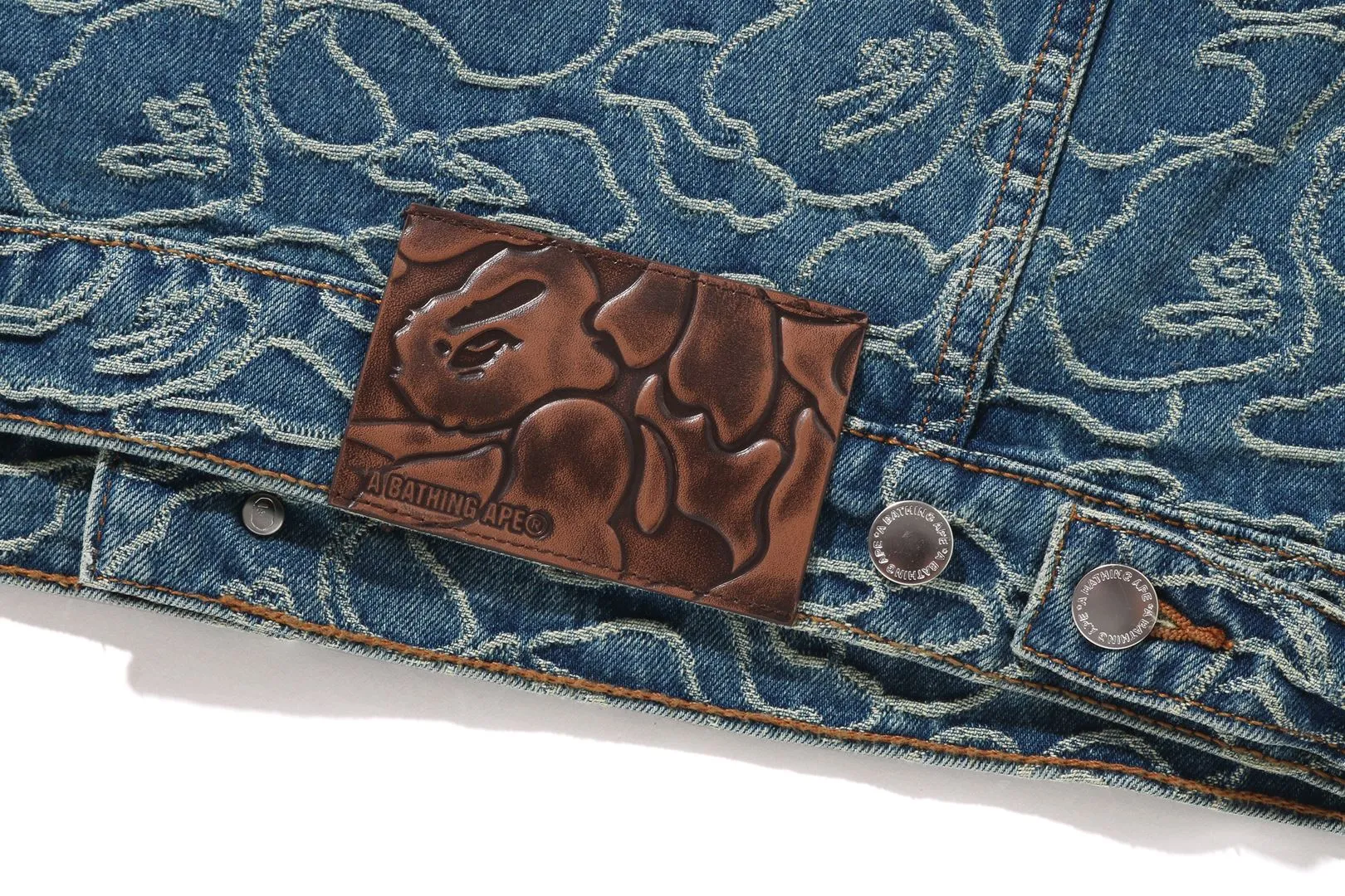 LINE CAMO JACQUARD 13OZ DENIM JACKET sold by Bape product image thumbnail 4