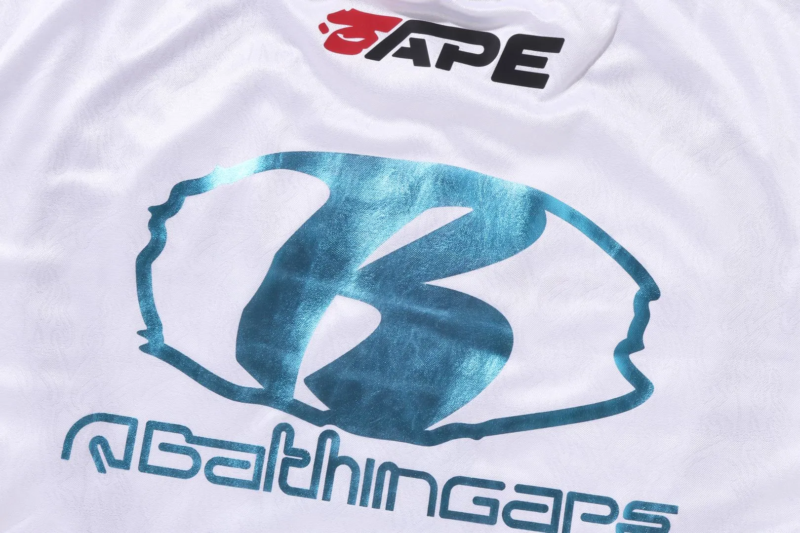 FLAME PATTERN MULTILOGO RELAXED FIT FOOTBALL JERSEY sold by Bape product image thumbnail 4