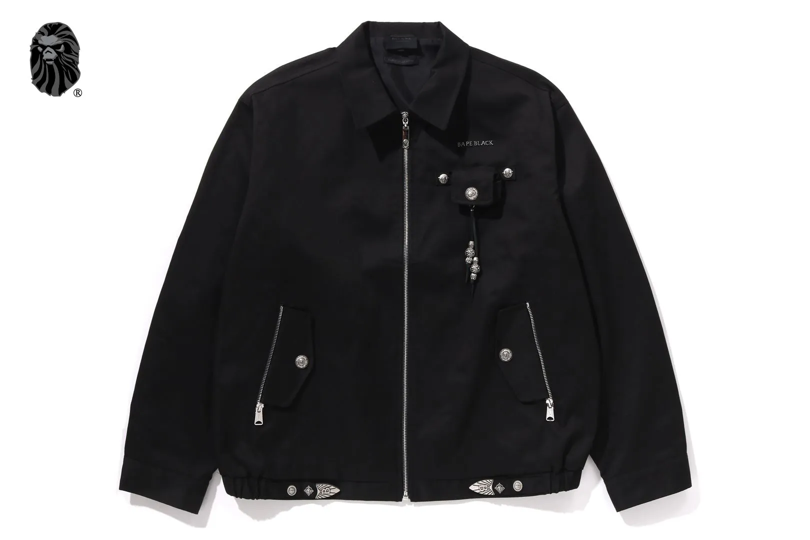 BAPE BLACK ORNAMENT AIRPOD HARRINGTON JACKET sold by Bape product image thumbnail 3
