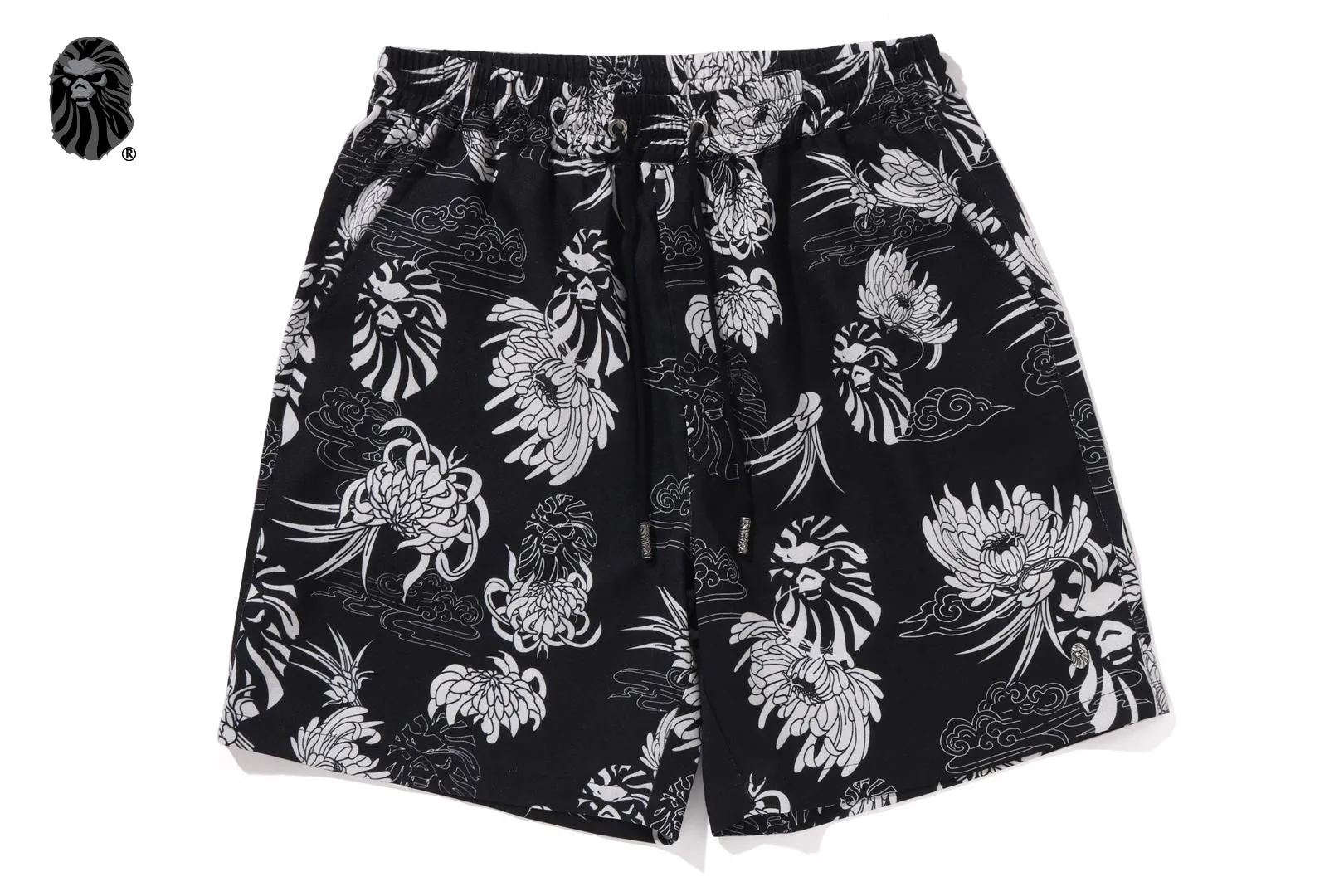 BAPE BLACK BAPE HAWAIIAN CAMP SHORTS #1 sold by Bape