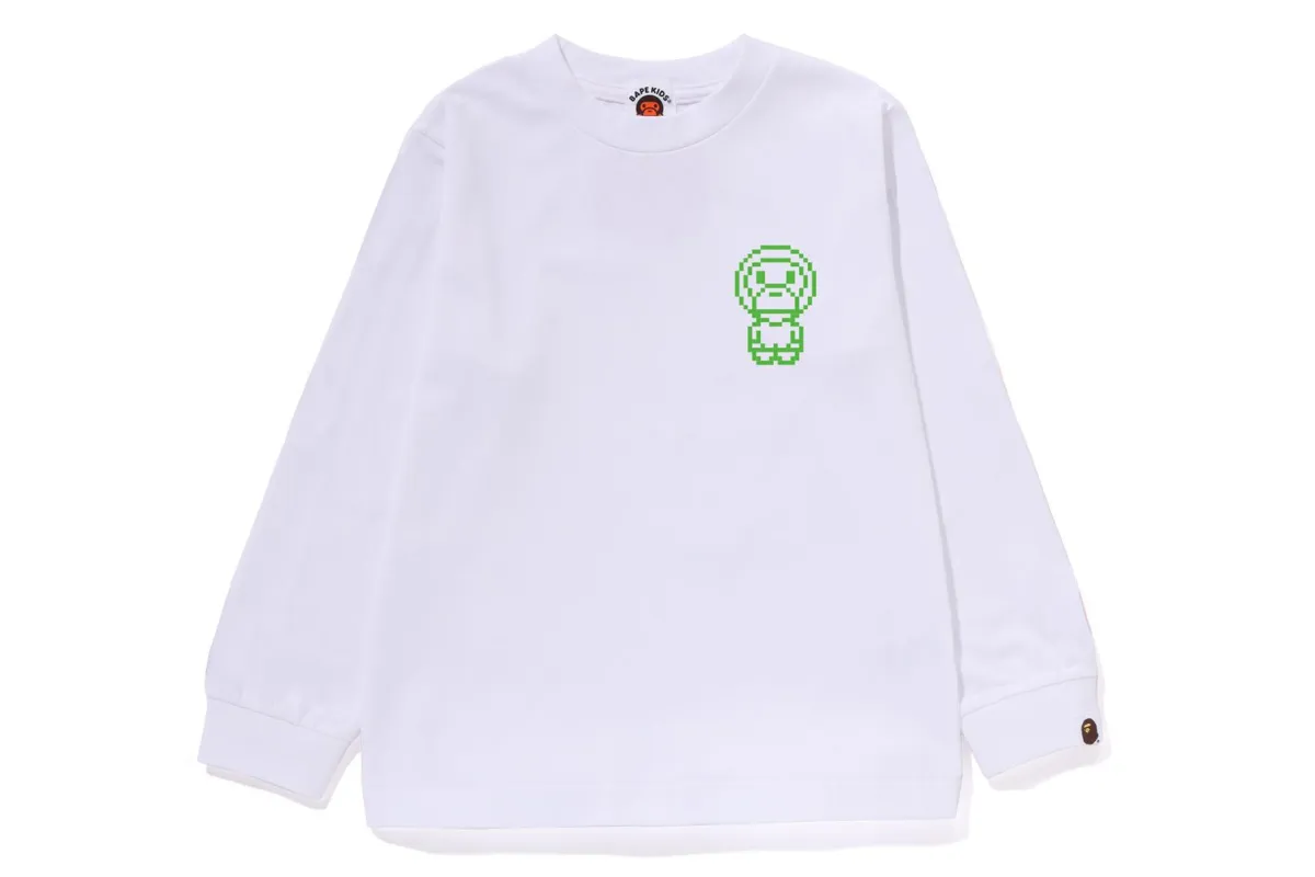 MILO GAME ONE POINT LS TEE K sold by Bape