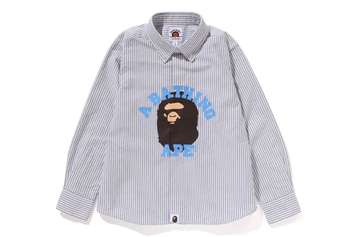 COLLEGE STRIPE OXFORD BD SHIRT sold by Bape