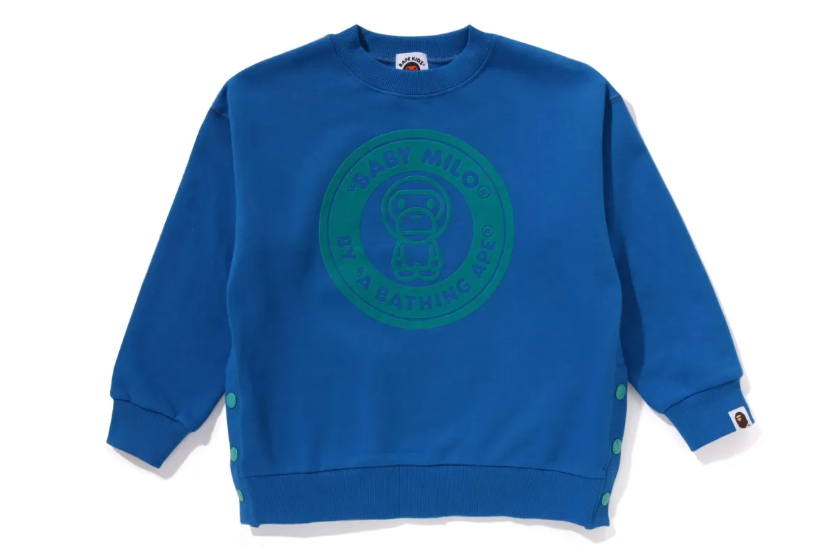 SIDE BUTTON RELAXED FIT CREWNE sold by Bape