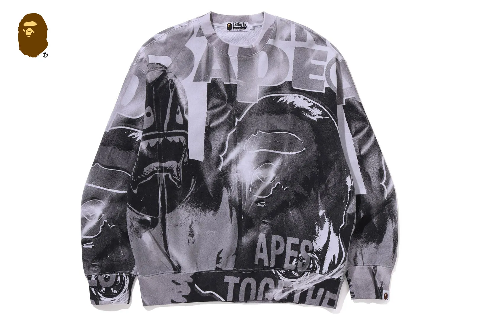 OVERPRINT RELAX FIT CREWNECK SWEATSHIRT sold by Bape product image thumbnail 4