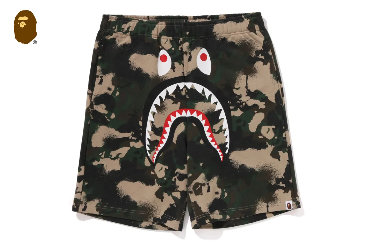 MAP CAMO REGULAR FIT SHARK SWEAT SHORTS sold by Bape