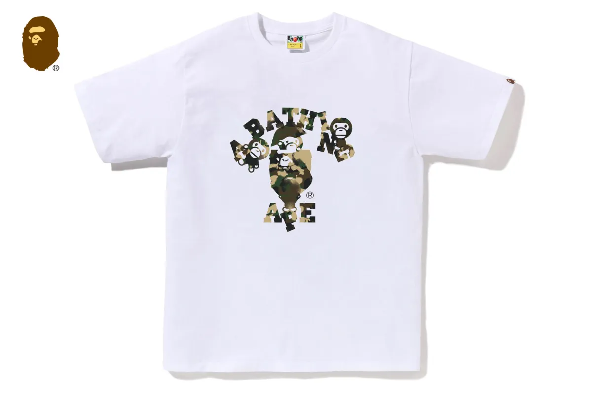 MAP CAMO COLLEGE MILO TEE sold by Bape