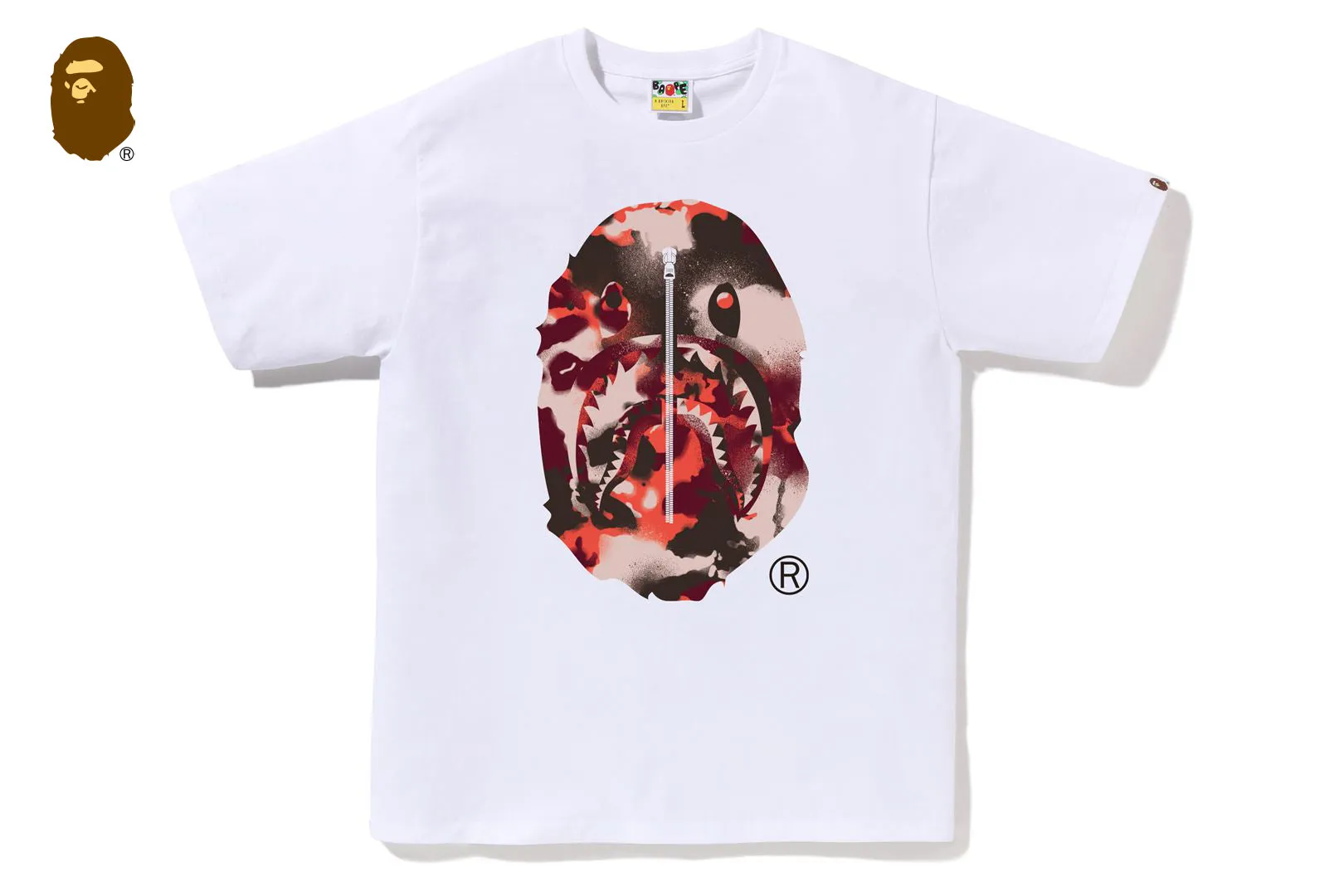MAP CAMO APE HEAD SHARK TEE sold by Bape product image thumbnail 3