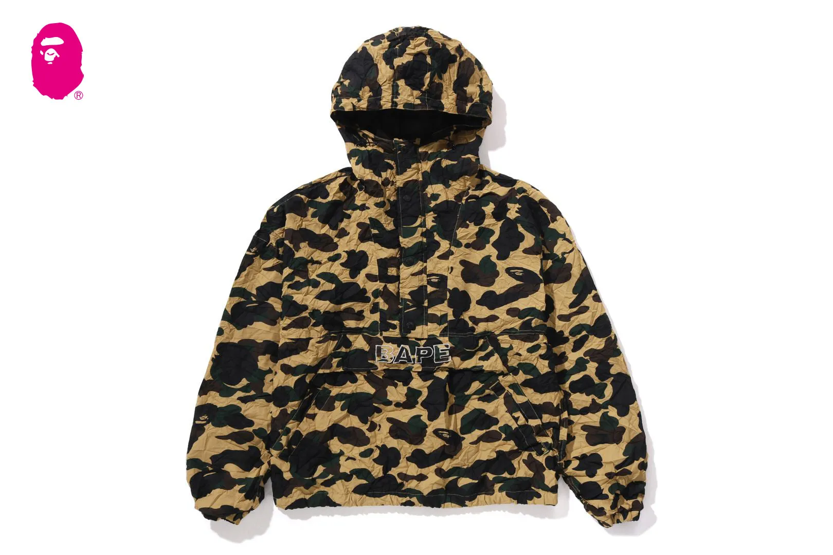 CRINKLE EFFECT 1ST CAMO HALF ZIP HOODIE JACKET sold by Bape product image thumbnail 4