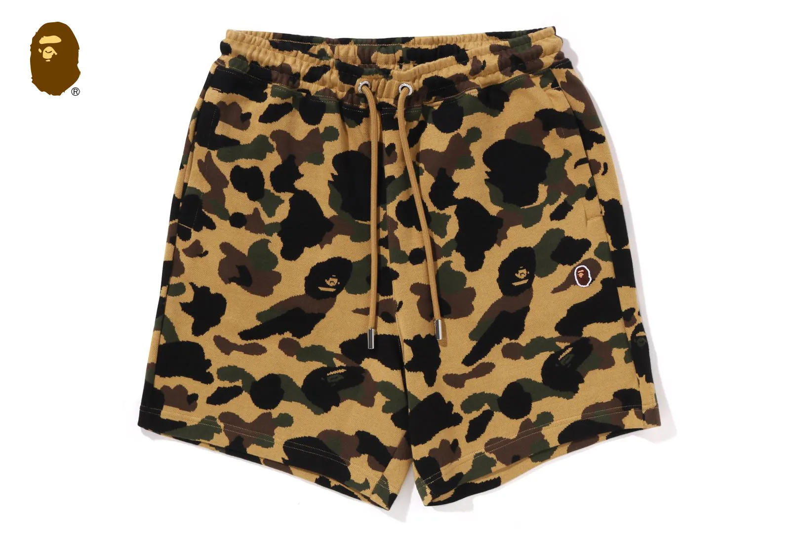 1ST CAMO JACQUARD ONE POINT RELAXED FIT SWEAT SHORTS sold by Bape