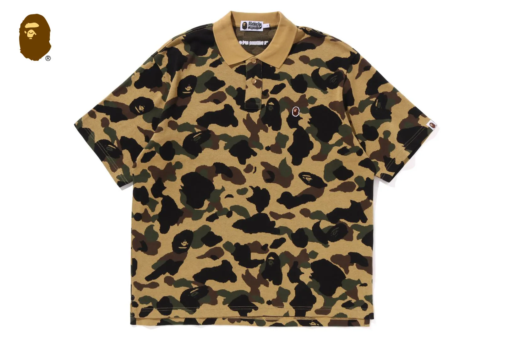 1ST CAMO JACQUARD RELAX FIT POLO SHIRT sold by Bape product image thumbnail 5