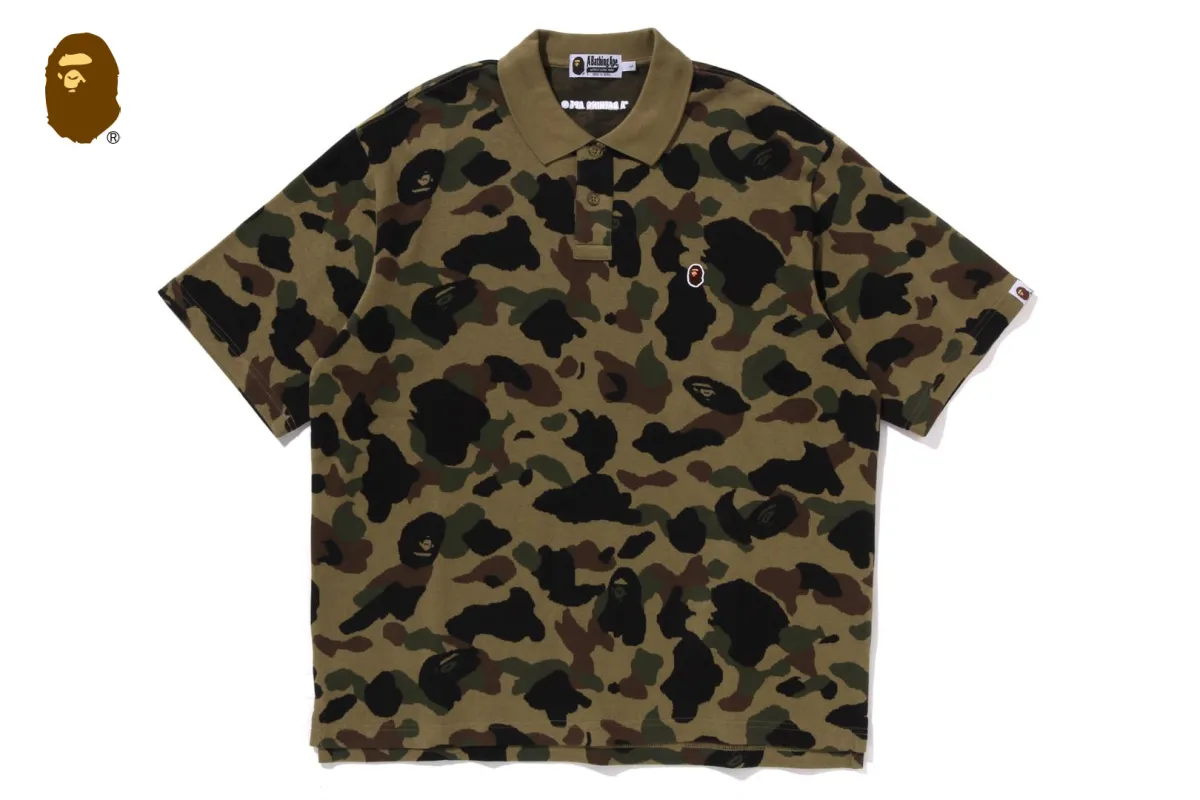 1ST CAMO JACQUARD RELAX FIT POLO SHIRT sold by Bape