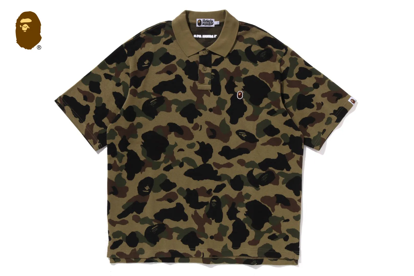 1ST CAMO JACQUARD RELAX FIT POLO SHIRT sold by Bape
