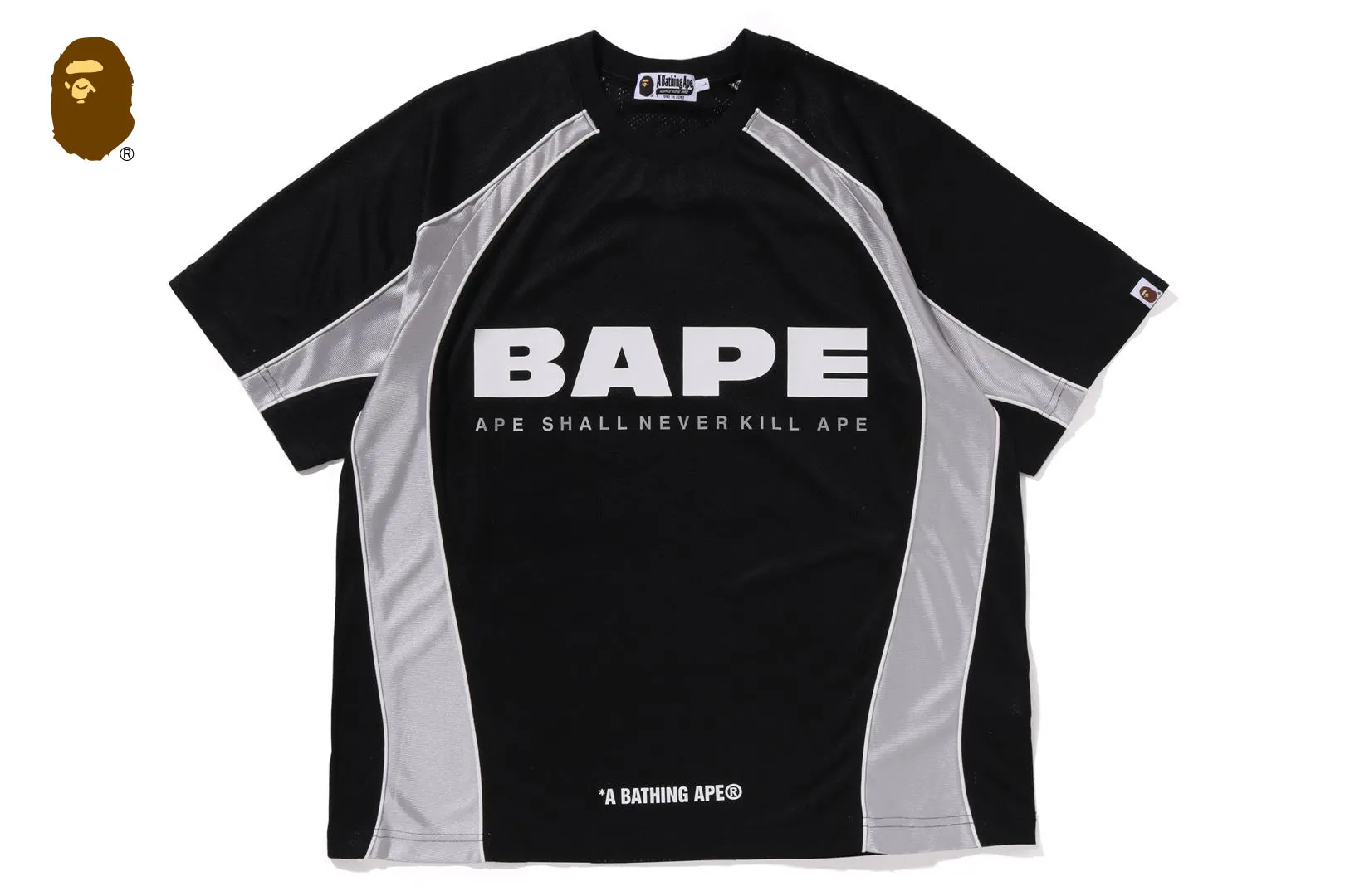 SOLID CAMO JACQUARD MULTILOGO RELAXED FIT FOOTBALL JERSEY sold by Bape